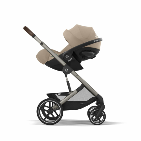 Cybex® Otroški voziček 4v1 Balios S Lux + Avtosedež Cloud G + IsoFix baza G Almond Beige (+ Rain cover)