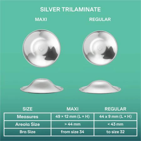 Slika za Koala Babycare® Zaštitne srebrne kapice za dojilje Trilaminate Silver Maxi