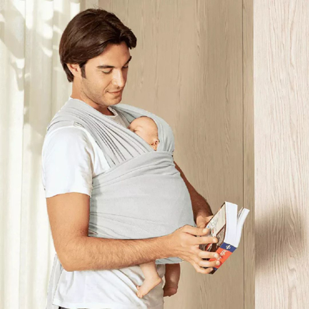 Slika za Koala Babycare® Elastični nosiljka Cuddle Wrap Stretchy Light Grey