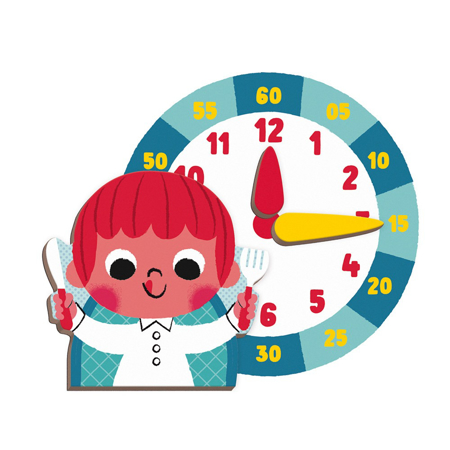 Janod® Magnetna igra Learn to Tell The Time