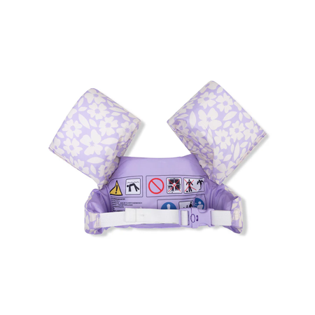 Swim Essentials® Dječji prsluk za vodu s rukavićima Purple Flowers (2-6 G)