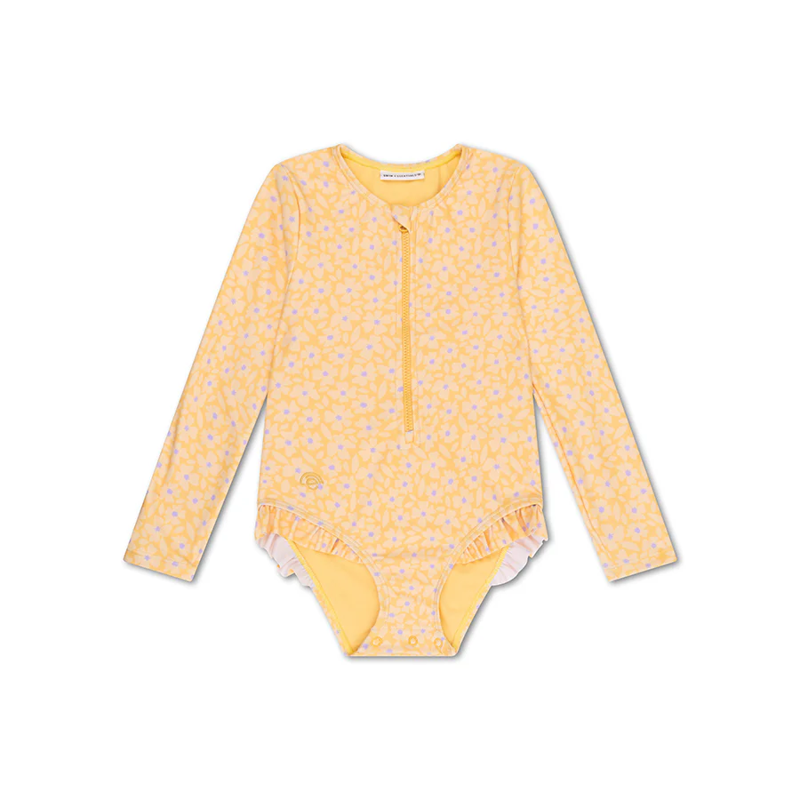 Swim Essentials® Otroške enodelne kopalke Yellow Flowers