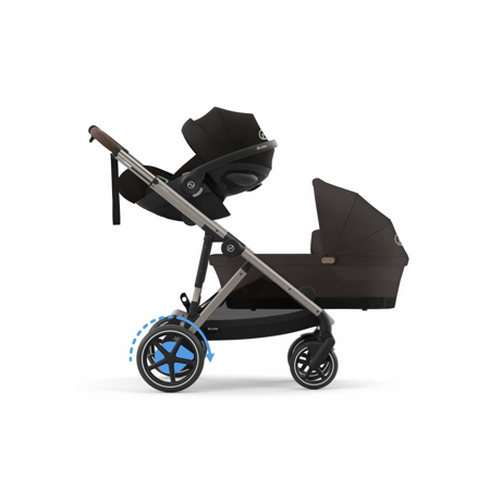 Cybex® Otroški voziček e-Gazelle™ S Chocolate Brown (Taupe Frame)
