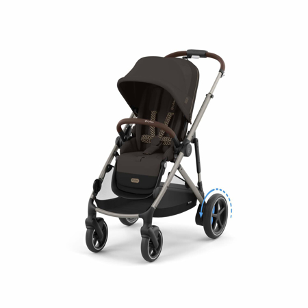 Cybex® Otroški voziček e-Gazelle™ S Chocolate Brown (Taupe Frame)