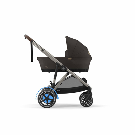 Cybex® Otroški voziček e-Gazelle™ S Chocolate Brown (Taupe Frame)
