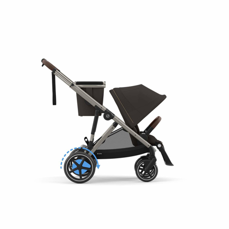 Cybex® Otroški voziček e-Gazelle™ S Chocolate Brown (Taupe Frame)