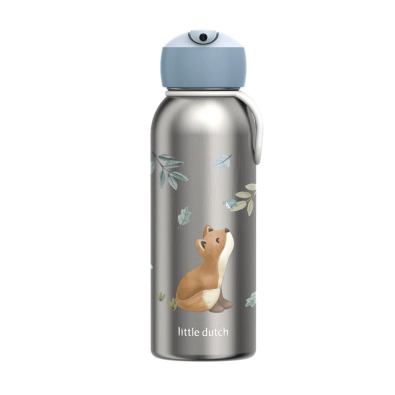 Little Dutch® Otroška steklenička iz nerjavečega jekla flip-up Forest Friends 350ml