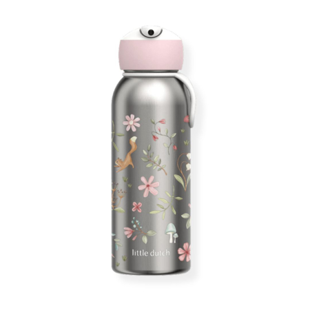 Slika Little Dutch® Otroška steklenička iz nerjavečega jekla flip-up Fairy Wonders 350ml