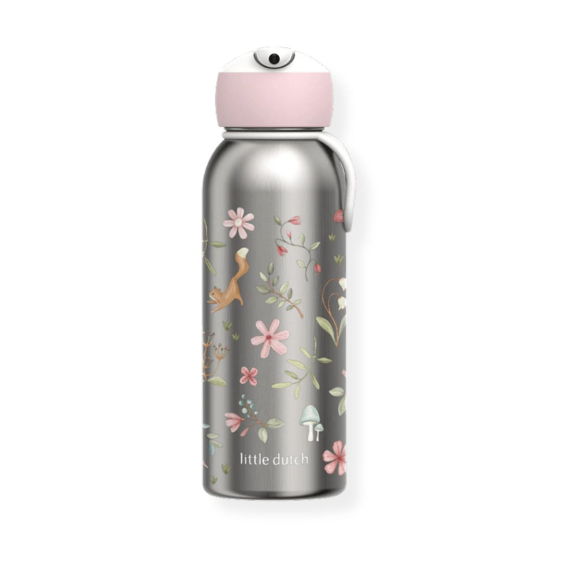 Little Dutch® Otroška steklenička iz nerjavečega jekla flip-up Fairy Wonders 350ml