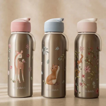 Little Dutch® Otroška steklenička iz nerjavečega jekla flip-up Fairy Wonders 350ml