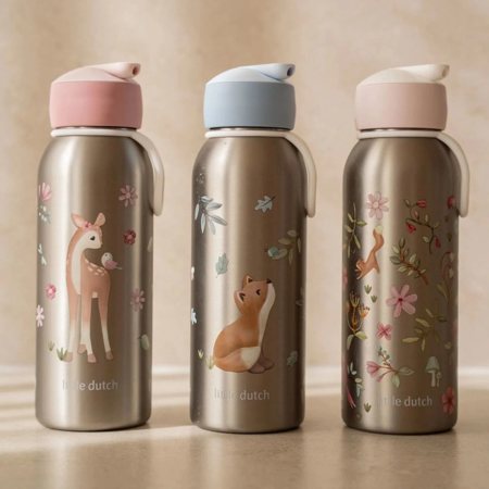 Little Dutch® Stainless Steel Kids Bottle Flip-Up Fairy Garden 350ml