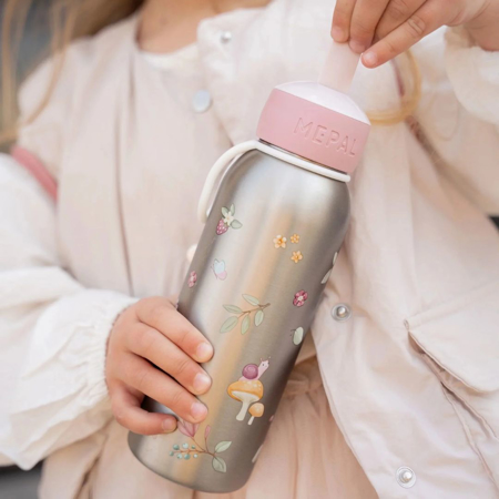Little Dutch® Otroška steklenička iz nerjavečega jekla flip-up Fairy Garden 350ml