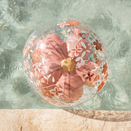 Little Dutch® Napihljiva 3D žoga Figure Pink Flowers 35cm