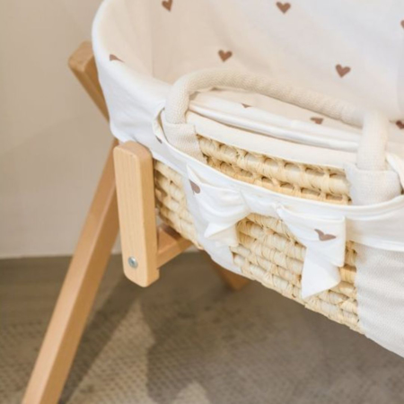 Childhome® Moses košara z ležiščem in prevleko Hearts
