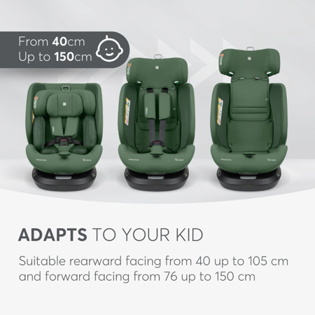 Slika za KikkaBoo® Otroški avtosedež 360° i-Hike i-SIZE (40-150 cm) Army Green 2025