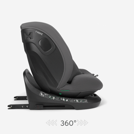 KikkaBoo® Otroški avtosedež 360° i-Hike i-SIZE (40-150 cm) Dark Grey 2025