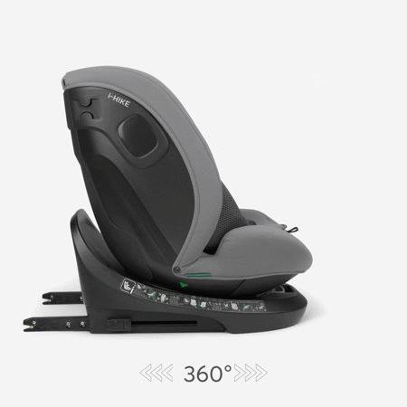 KikkaBoo® Otroški avtosedež 360° i-Hike i-SIZE (40-150 cm) Light Grey 2025