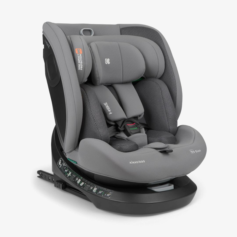 KikkaBoo® Otroški avtosedež 360° i-Hike i-SIZE (40-150 cm) Light Grey 2025