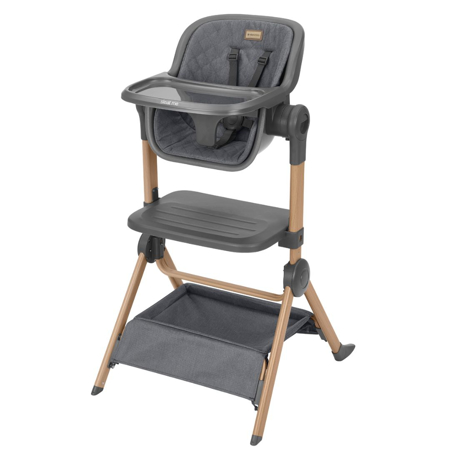 KikkaBoo® Obposteljna posteljica in stolček za hranjenje 2v1 Sleat Me Grey