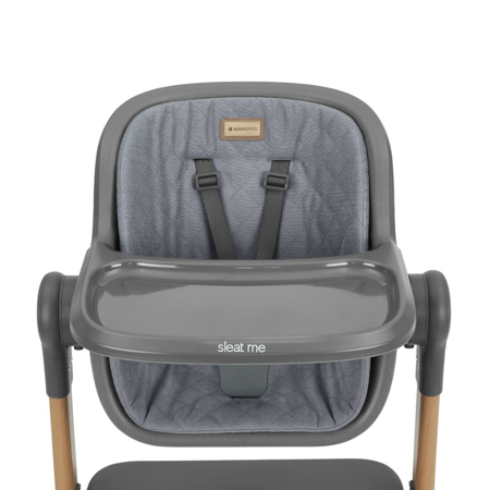 KikkaBoo® Obposteljna posteljica in stolček za hranjenje 2v1 Sleat Me Grey