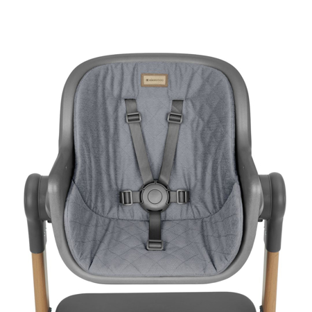 KikkaBoo® Obposteljna posteljica in stolček za hranjenje 2v1 Sleat Me Grey