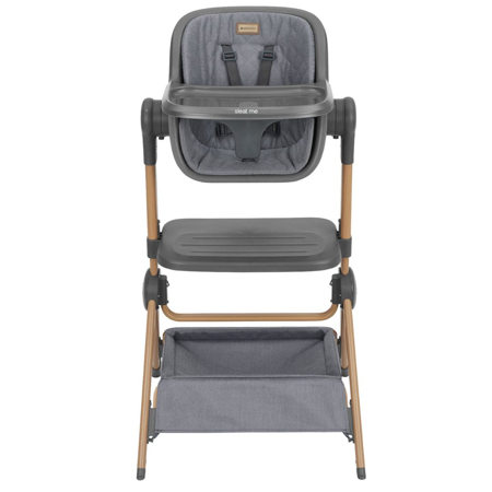 KikkaBoo® Obposteljna posteljica in stolček za hranjenje 2v1 Sleat Me Grey