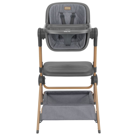 KikkaBoo® Obposteljna posteljica in stolček za hranjenje 2v1 Sleat Me Grey