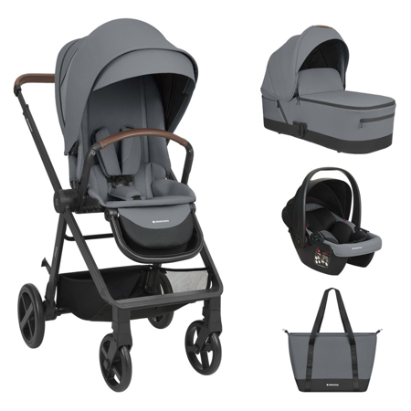 Slika za KikkaBoo® Otroški voziček s košaro 3v1 Mia Grey