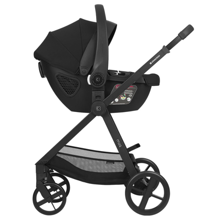 KikkaBoo® Otroški voziček s košaro 3v1 Mia Black
