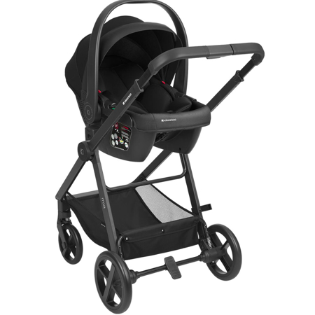 KikkaBoo® Otroški voziček s košaro 3v1 Mia Black