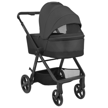 KikkaBoo® Otroški voziček s košaro 3v1 Mia Black