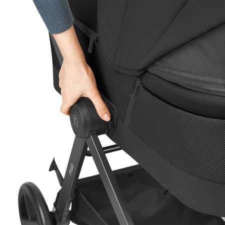 KikkaBoo® Otroški voziček s košaro 3v1 Mia Black