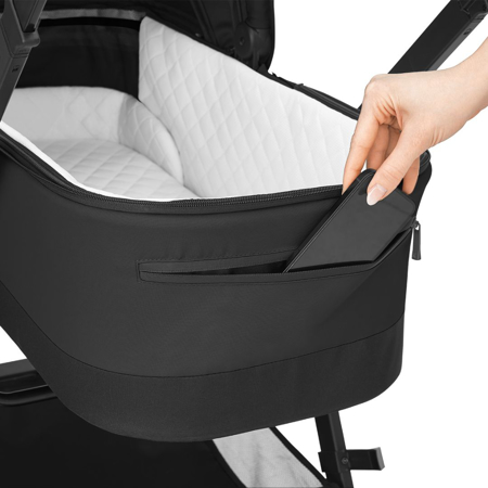 KikkaBoo® Otroški voziček s košaro 3v1 Mia Black