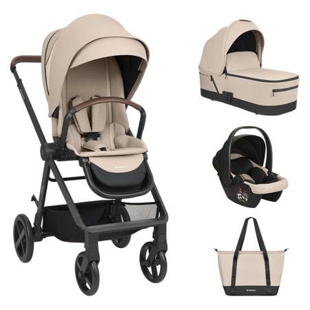 Slika za KikkaBoo® Otroški voziček s košaro 3v1 Mia Beige