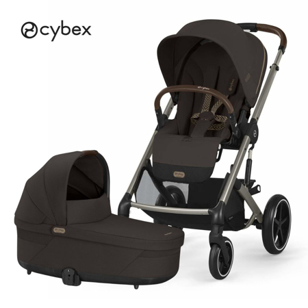 Cybex® Otroški voziček s košaro 2v1 Balios S Lux (0-22 kg) Chocolate Brown (Taupe Frame)