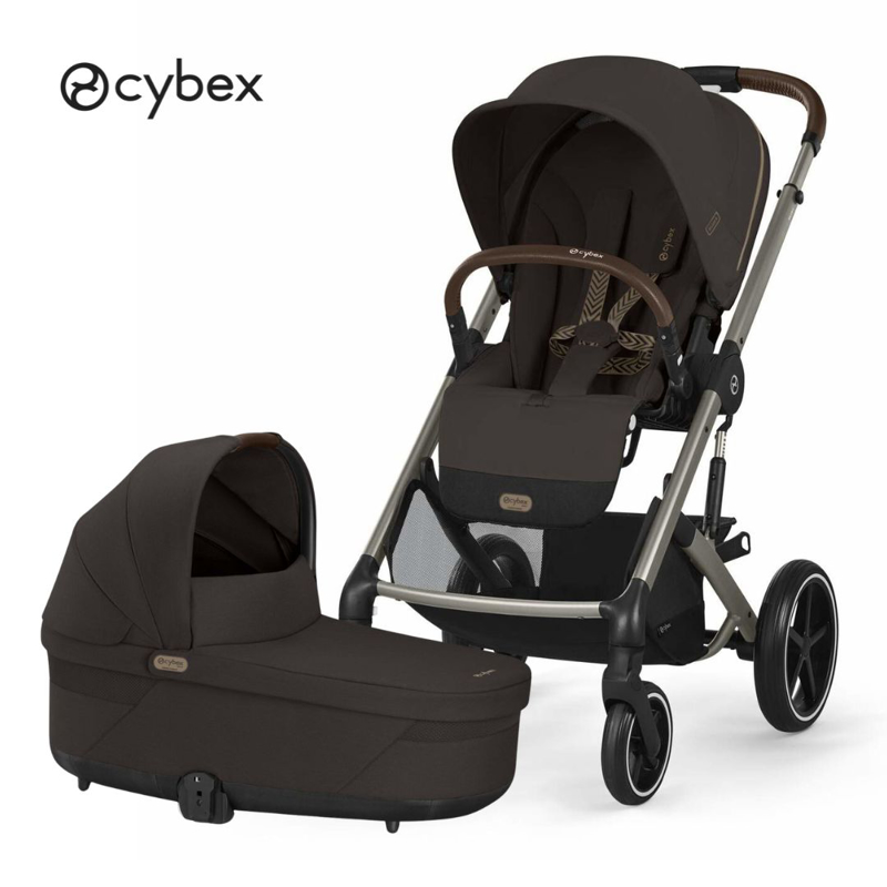 Cybex® Otroški voziček s košaro 2v1 Balios S Lux (0-22 kg) Chocolate Brown (Taupe Frame)