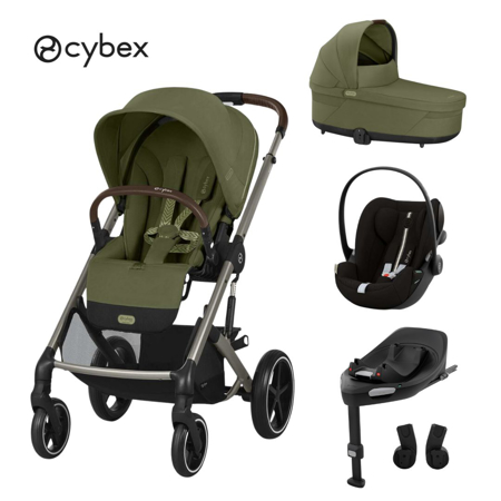 Slika za Cybex® Dječja kolica 4u1 Balios S Lux + Autosjedalica Cloud G + IsoFix baza G Moss Green