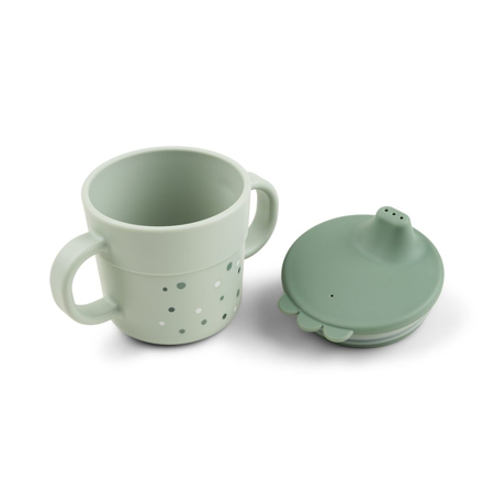 Done by Deer® Skodelica za učenje pitja Foodie Happy Dots Green