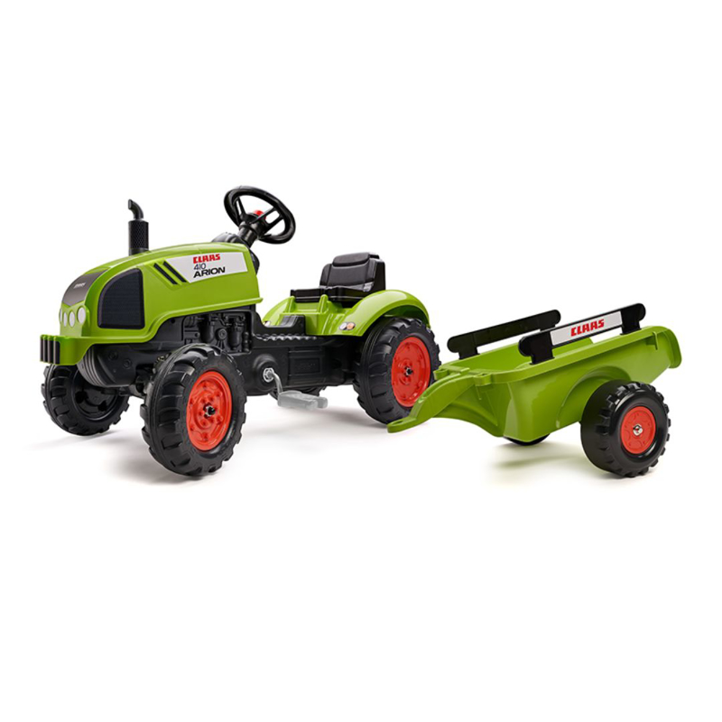Falk® Traktor s pedali Claas Arion s prikolico