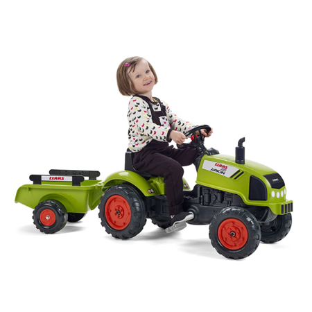 Falk® Traktor s pedali Claas Arion s prikolico
