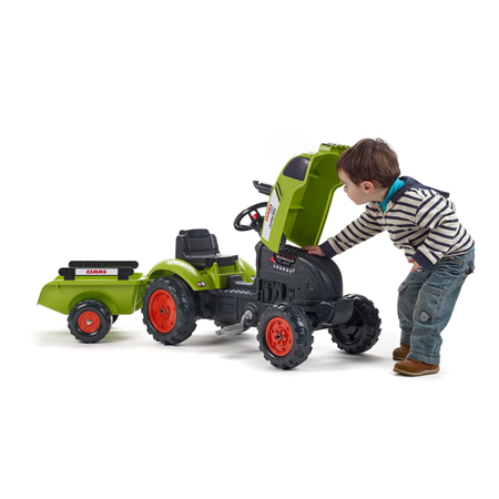 Falk® Traktor s pedali Claas Arion s prikolico