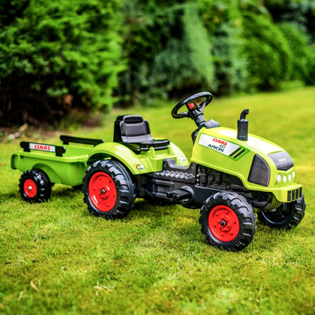 Falk® Traktor s pedali Claas Arion s prikolico
