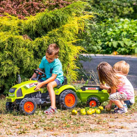 Falk® Traktor s pedali Claas Arion s prikolico