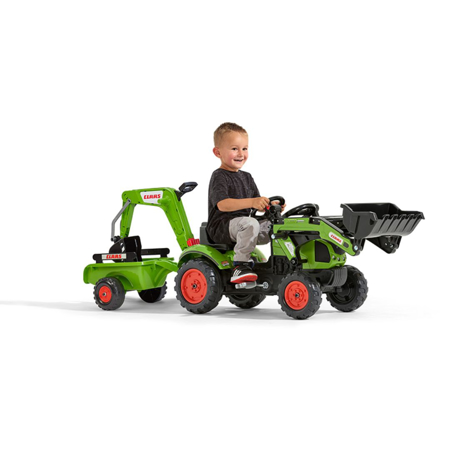 Falk® Bager s pedali Claas z nakladalno prikolico in žlico