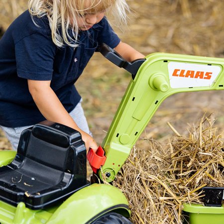 Falk® Bager s pedali Claas z nakladalno prikolico in žlico