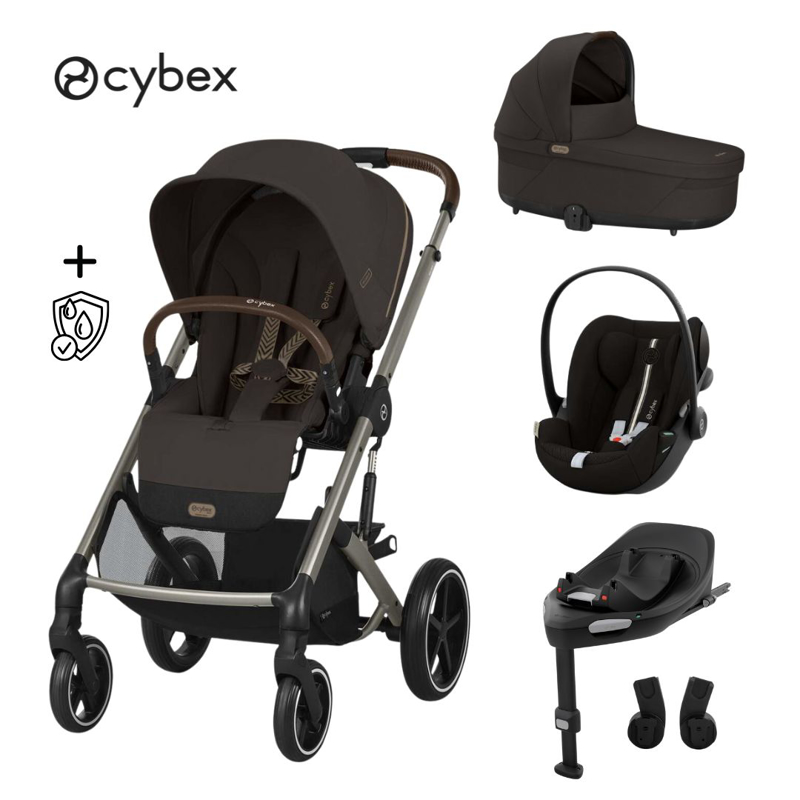 Slika za Cybex® Dječja kolica 4u1 Balios S Lux + Autosjedalica Cloud G + IsoFix baza G Chocolate Brown (+ Rain cover)
