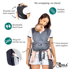 Koala Babycare® Echarpe de portage Anthracite